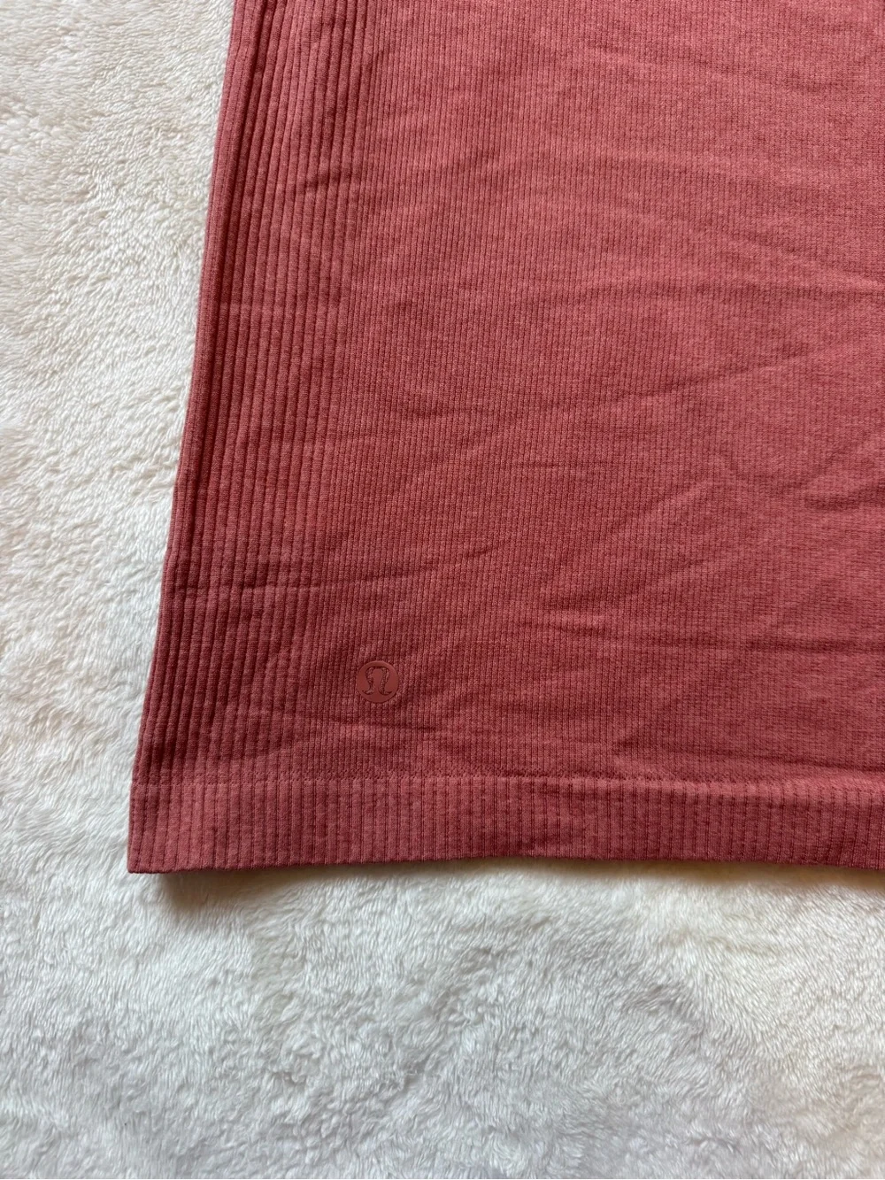 lululemon athletica long sleeve turtleneck top in dusty rose
